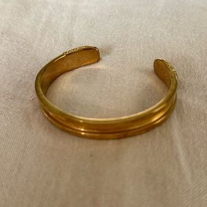 Gold-Tone Women's Cuff Bracelet - Classic Open Bangle